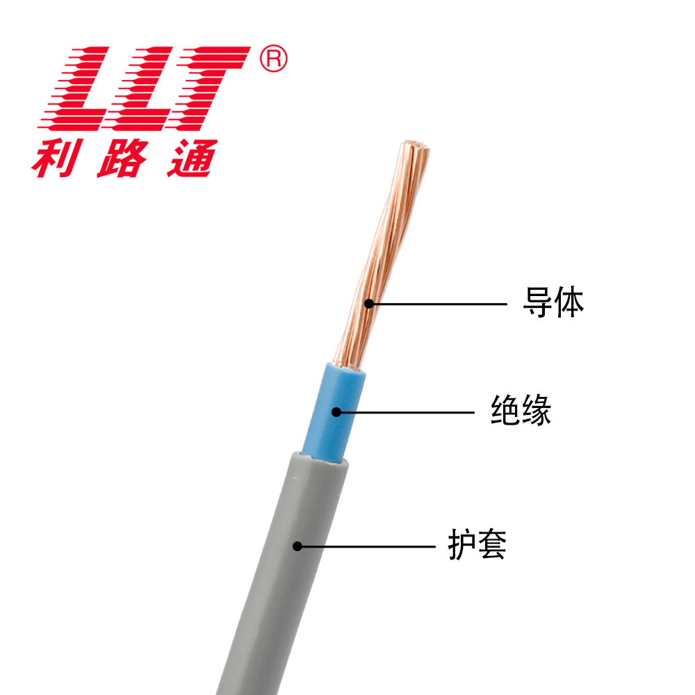 BVV型 銅導體(tǐ)聚氯乙烯絕緣聚氯乙烯護套固定布線用(圖1)